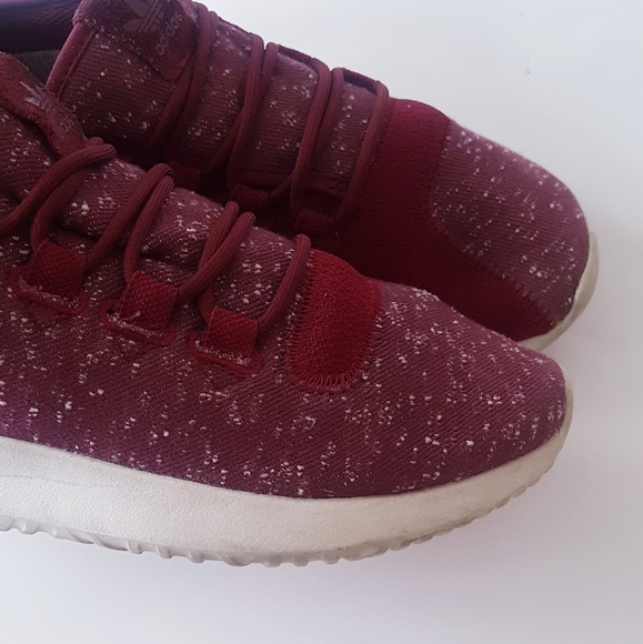 ADIDAS Burgundy Originals Tubular Shadow Athletic Running Shoe Sneakers - Picture 6 of 13